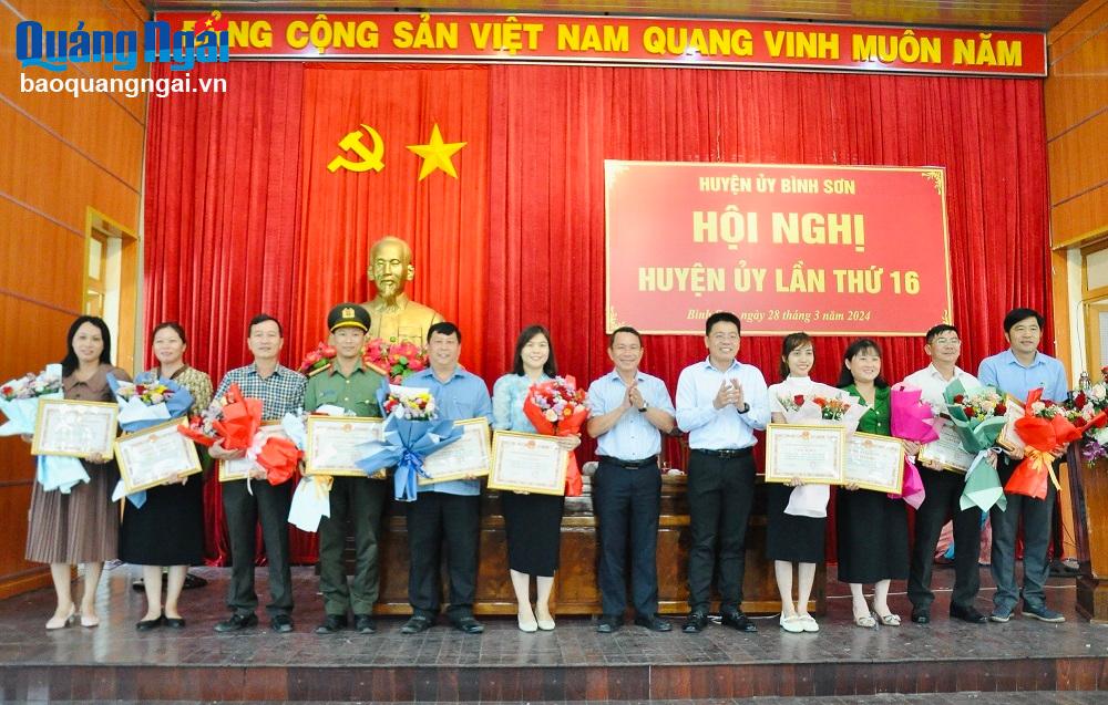 Huyện ủy Bình Sơn: Sơ kết 3 năm việc thực hiện Kết luận 01 của Bộ Chính trị