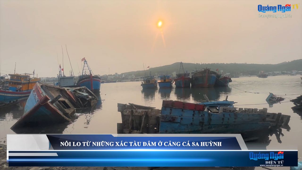 Video: Nỗi lo từ những xác tàu đắm ở cảng cá Sa Huỳnh