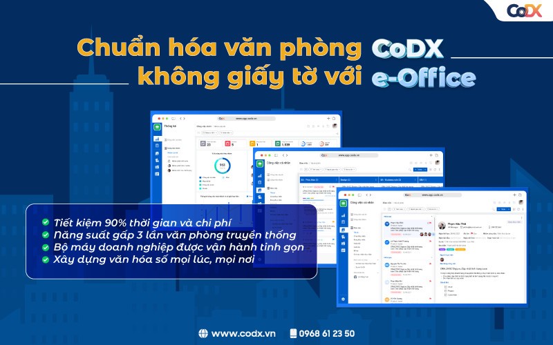 Văn phòng không giấy CoDX e-Office - Xu hướng vận hành doanh nghiệp thông minh